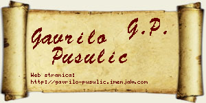 Gavrilo Pusulić vizit kartica
